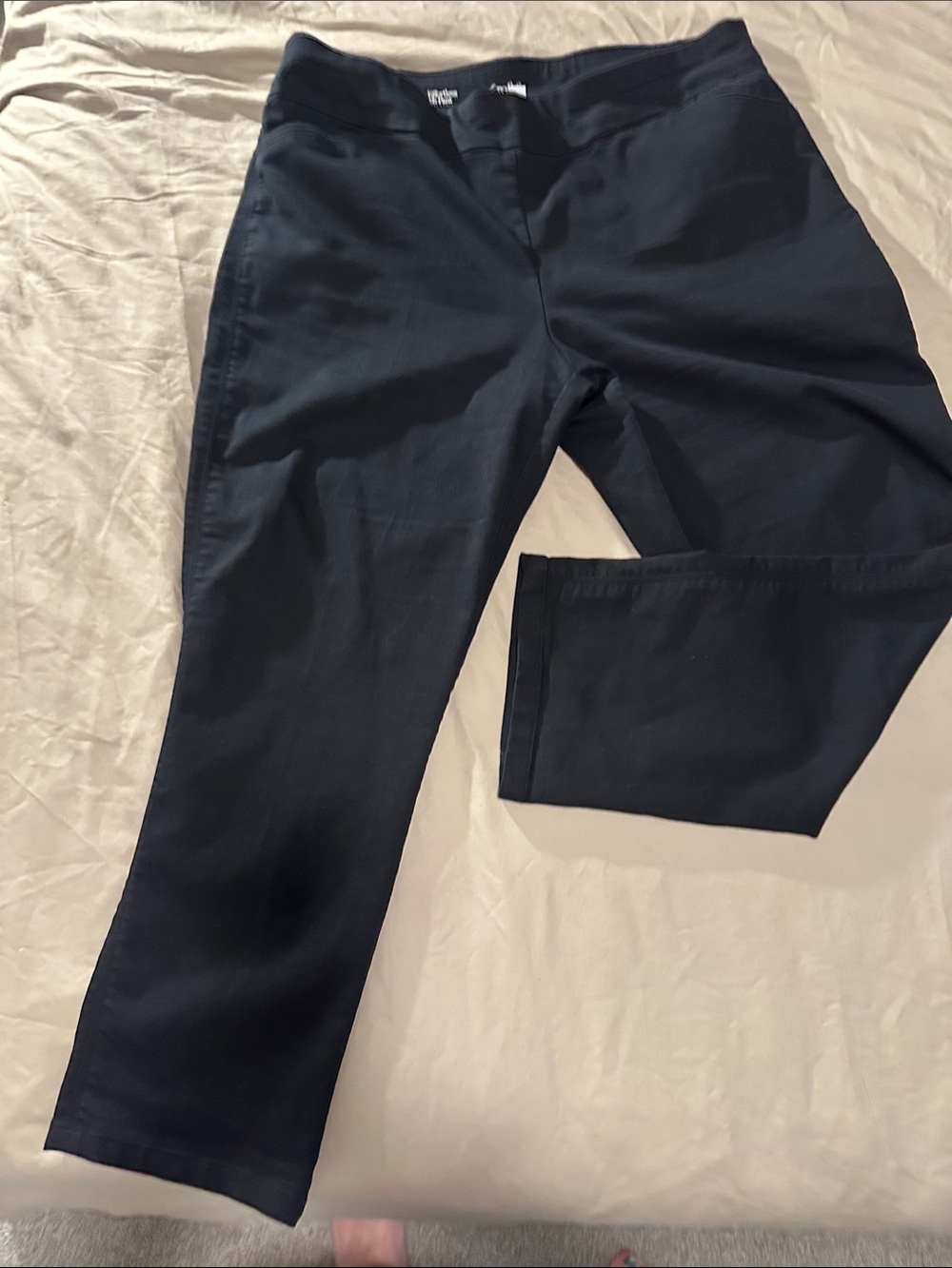 Black Straight-Leg Women's Pants -